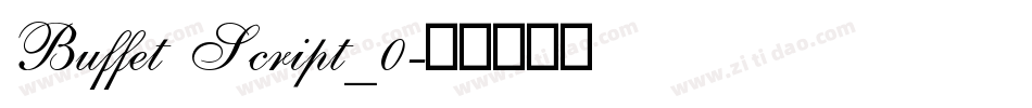 Buffet Script_0字体转换